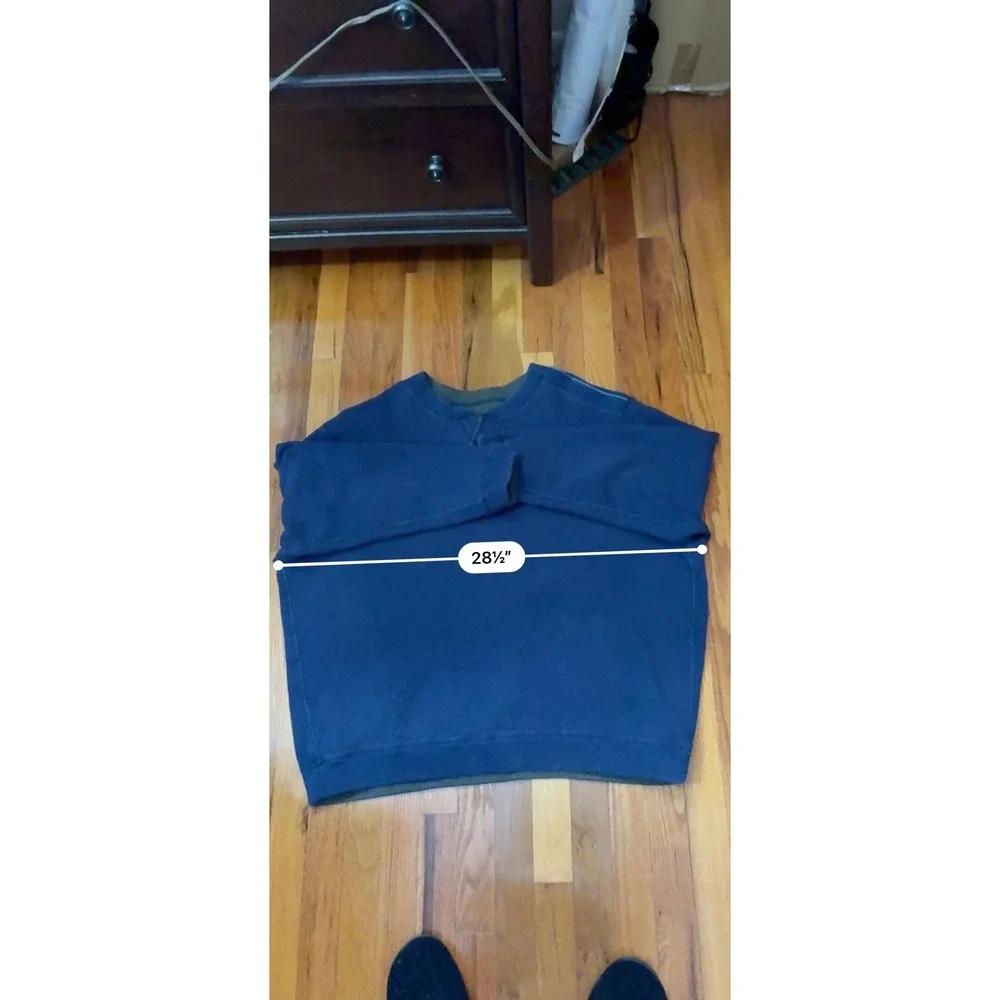 Tommy Bahama Mens Reversible Pullover‎ Sweatshirt Blue Green Comfort Fit XL